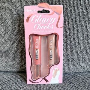 nicka k Glowy Cheeks Glow Liquid Blush Duo - Pink & Rose